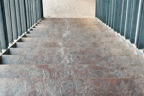Concrete Stair Stamping in El Dorado Hills