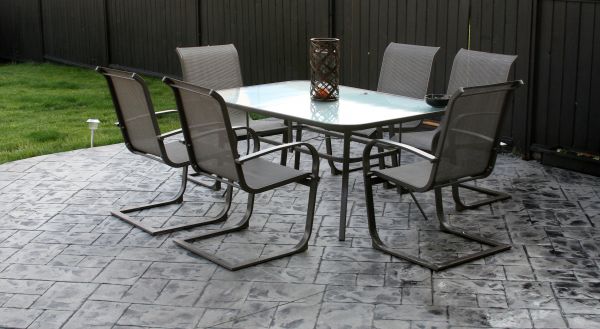 Backyard Concrete Stamping in El Dorado Hills